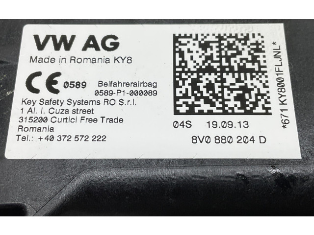 Подушка безопасности пассажира 8V0880204D Skoda Octavia Mk3 (5E)