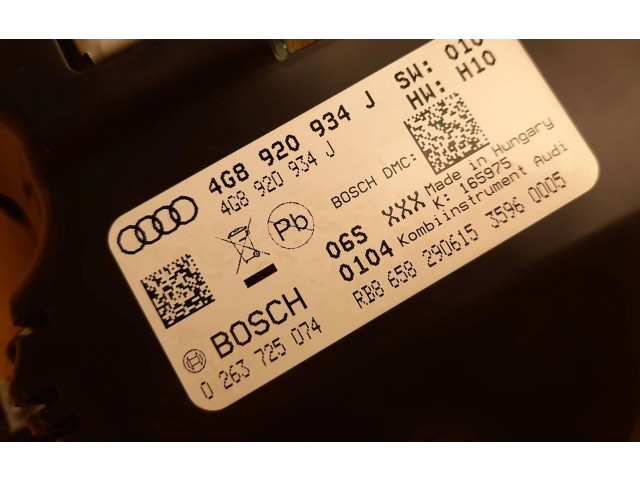 Панель приборов 4G8920934J, 4G8920934J Audi A7 S7 4G