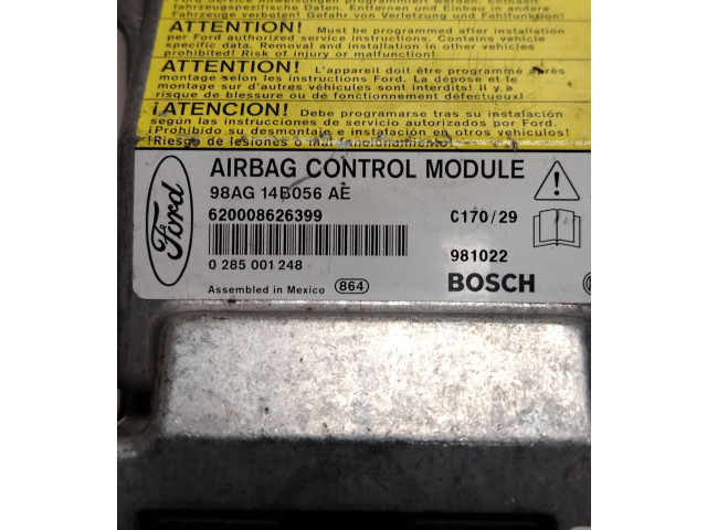 Блок управления надувных подушек 0285001248, 98AG14B056AE Ford Focus
