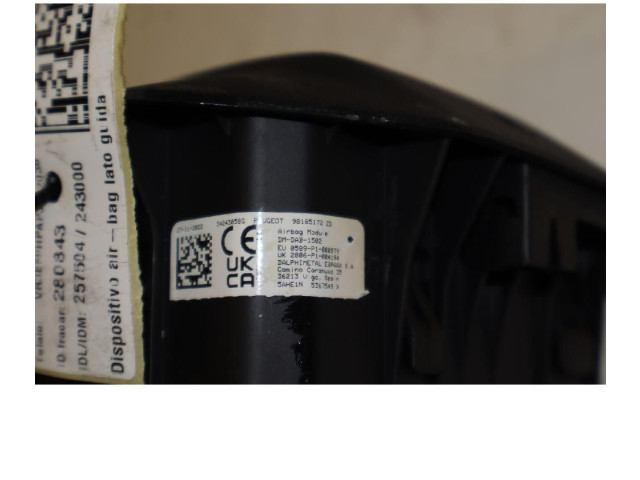 Подушка безопасности водителя 98185172   Peugeot Partner III