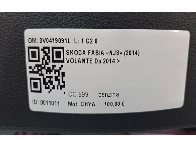 Руль Skoda Fabia Mk3 (NJ)  2015 - 2021 года CHYA      