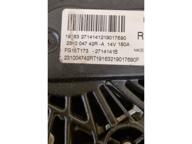 Генератор 231004742R, FG18T173 Renault Clio V