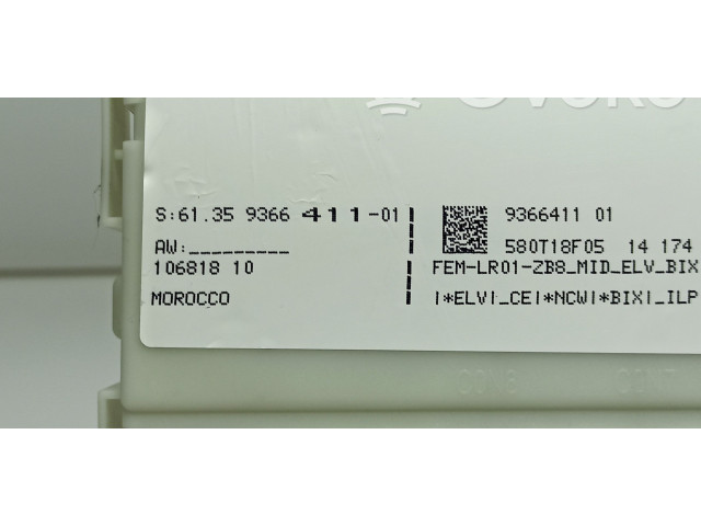 Pojistková skříňka Řídící jednotka BSM 61359366411, 9366411 BMW 1 F20 F21 2015