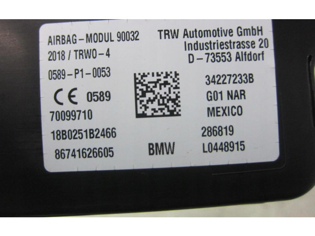 Подушка безопасности в сиденье 72127416266   BMW X3 G01