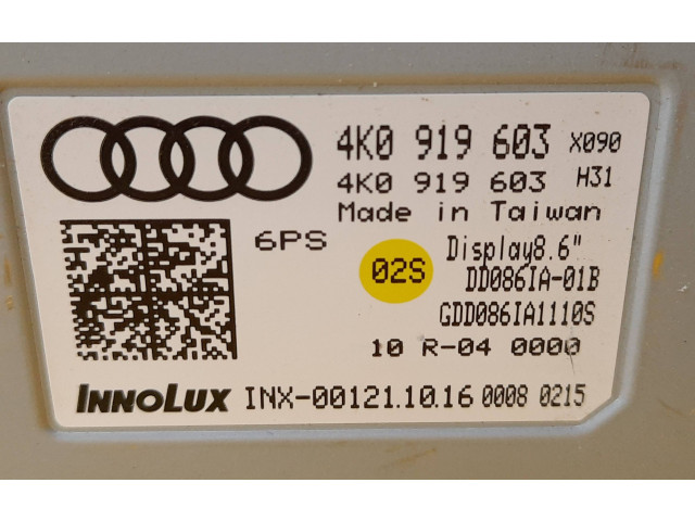 Дисплей 4K0919603, 4K0919603 Audi A6 S6 C8 4K