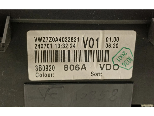 Přístrojová deska Volkswagen Passat Alltrack 2001 3B0920806A