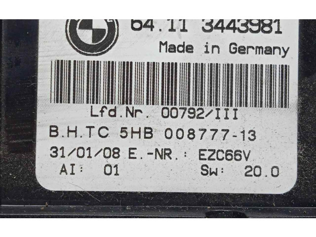 Блок управления климат-контролем 64113443981 BMW X3 E83