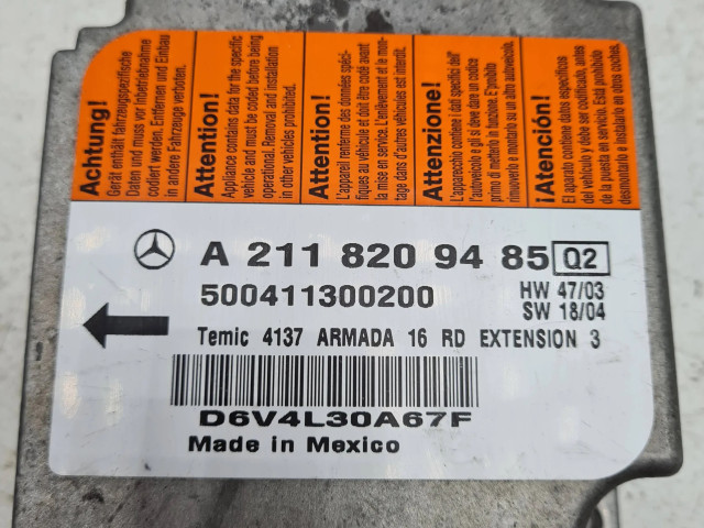 Блок подушек безопасности A2118209485, 500411300200   Mercedes-Benz C W203