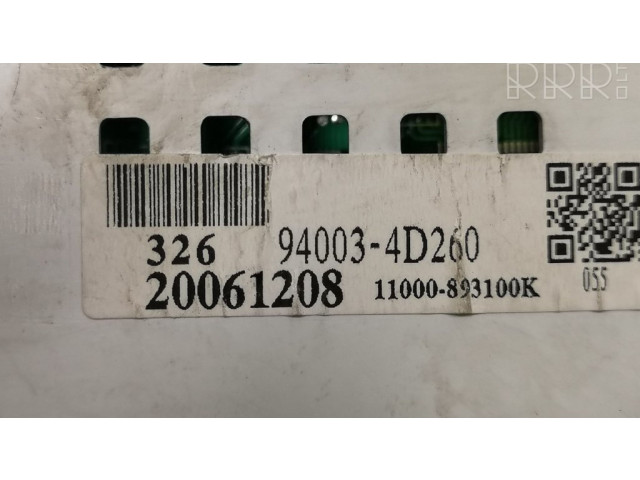 Přístrojová deska KIA Carnival 2007 940034D260, 11000893100K