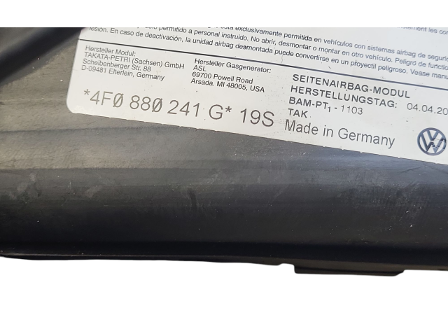 Подушка безопасности в сиденье 4F0880241G, 305231010001   Audi A6 S6 C6 4F
