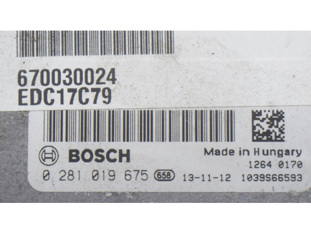 Блок управления двигателя 670030024, 0281019675   Maserati Quattroporte