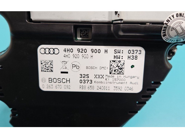 Přístrojová deska Audi A8 S8 D4 4H 2011 0263670092, IMPRK1408730