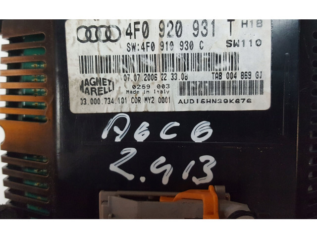 Панель приборов    Audi A6 S6 C6 4F       