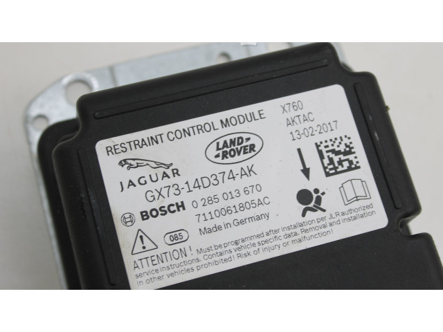 Блок подушек безопасности GX7314D374AK, 0285013670 Jaguar XE