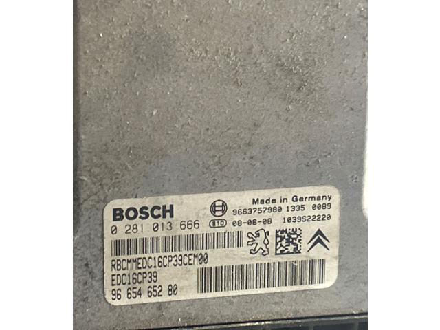 Блок управления двигателя 9663757980, 0281013666 Citroen C-Crosser