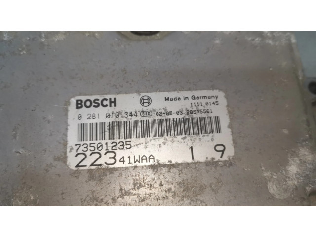 Řídící jednotka 0281010344, 73501235 Fiat Doblo 2003