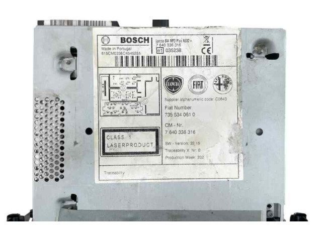 Блок управления климат-контролем 735487107 Lancia Delta