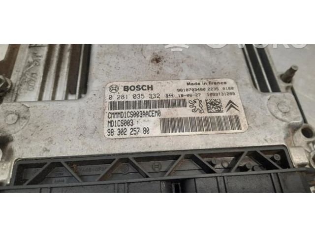 Блок управления двигателя 9830225780   Opel Combo E