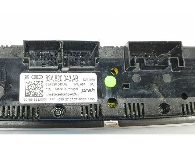 Блок управления климат-контролем 83A820043AB, 83A820043AB Audi Q3 F3