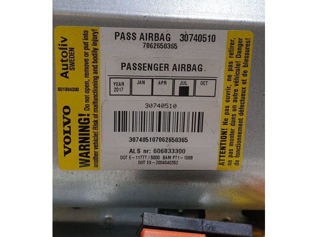 Подушка безопасности пассажира 30740510, 7062650365   Volvo XC90