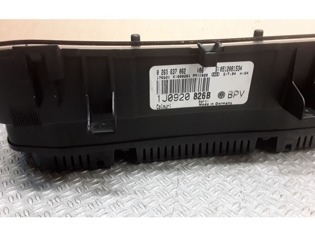 Панель приборов 0263637062, 1J0920826B Volkswagen Bora