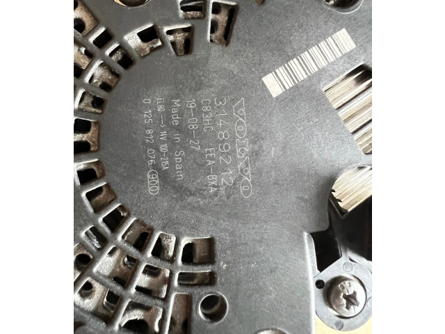 Генератор 31489212, 0125812076 Volvo S60