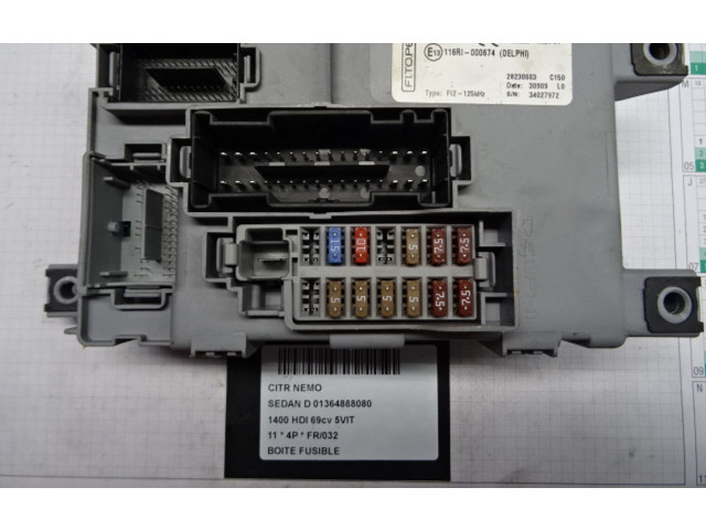 Pojistková skříňka 01364888080, 01364888080 Citroen Nemo 2011