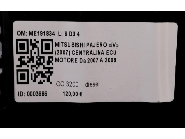 Řídící jednotka ME191834, ME191834 Mitsubishi Pajero 2007