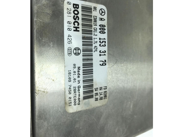 Блок управления двигателя A0001533179, A0001533179 Mercedes-Benz A W168