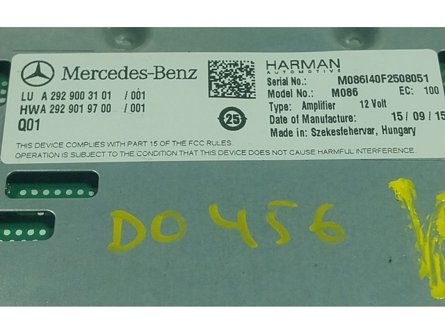 Блок управления A2929003101, A2929003101   Mercedes-Benz GLE AMG (W166 - C292)