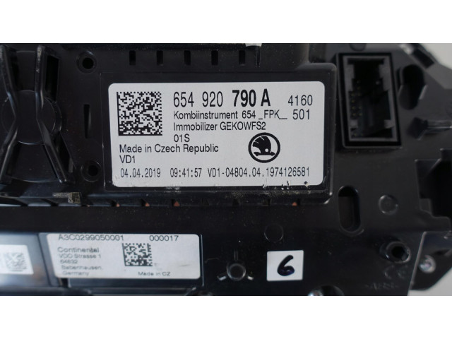 Панель приборов 654920790A LICZNIK VIRTUAL ZEGARY LCD SKODA KAMIQ SCALA    Skoda Scala       