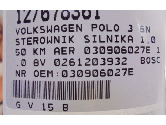 Řídící jednotka 030906027E, 030906027E Volkswagen Polo III 6N 6N2 6NF 1998