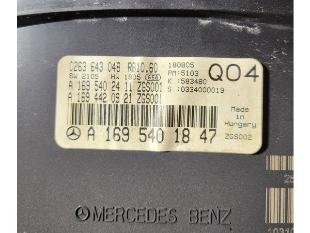 Панель приборов 1031098101, A1695402411   Mercedes-Benz A W168       