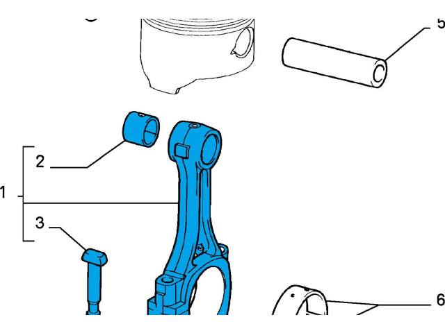Шатун 46446555, OEM Alfa Romeo 155 для бензинового двигателя 2.0
