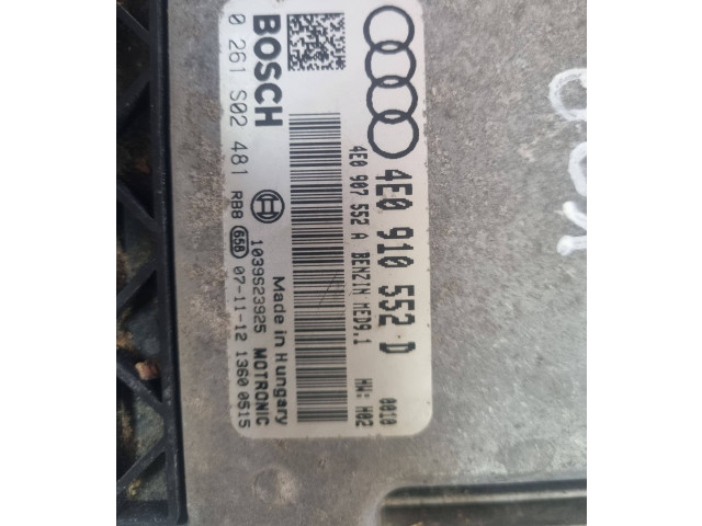 Řídící jednotka 4E0910552D, 4E0907552A Audi A8 S8 D3 4E 2008