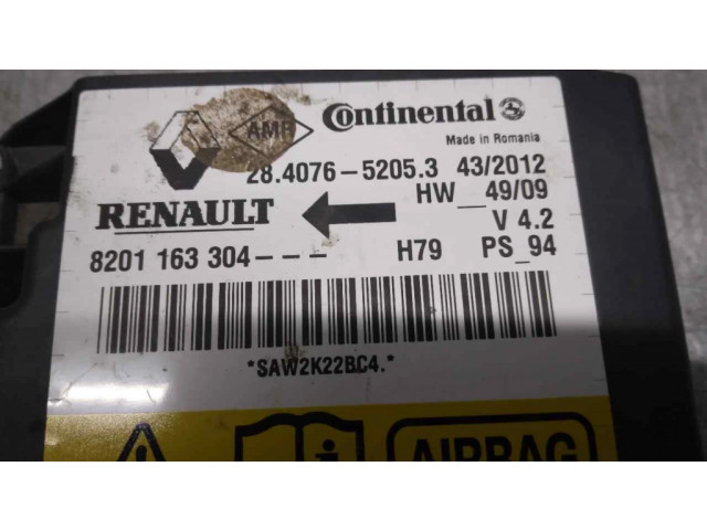 Блок подушек безопасности 8201163304, 28407652053 Dacia Dokker