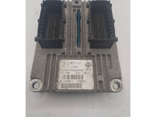 Блок управления двигателем ECU 51868979, 81U1886L   Fiat Punto Evo