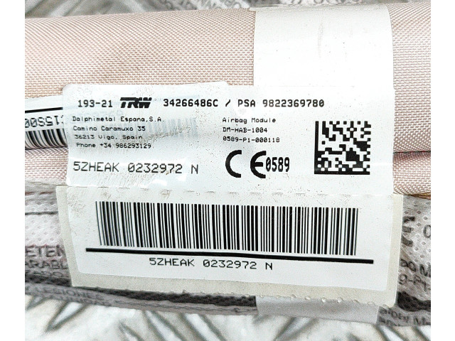 Боковая подушка безопасности 9822369780 Citroen C5 Aircross