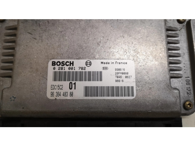 Блок управления двигателя 0281001782, 9636448380   Citroen Xantia