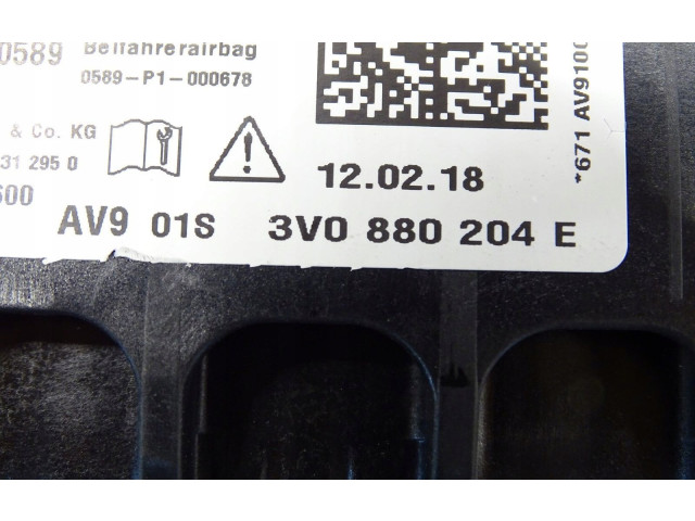 Подушка безопасности пассажира 3V0880204E Skoda Superb B8 (3V)