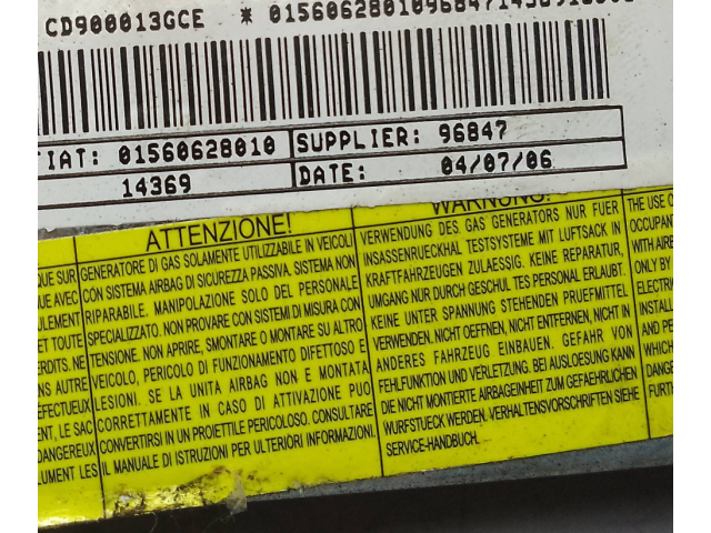 Надувная подушка для колен 01560628010, 090100060A Alfa Romeo 159