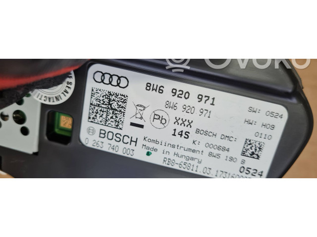 Панель приборов 8W6920971, 0263740003   Audi A5       
