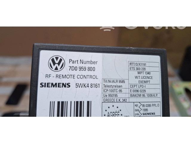 Блок управления центрального замка 7D0959800, 5WK48161   Volkswagen Transporter - Caravelle T4
