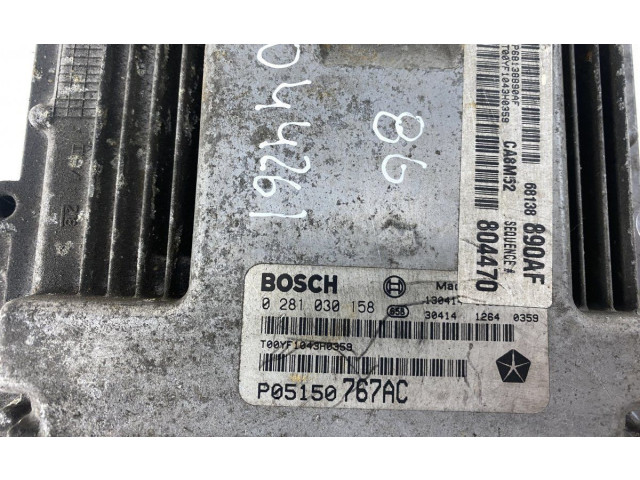 Блок управления двигателя 0281030158, 5150767AC Jeep Grand Cherokee