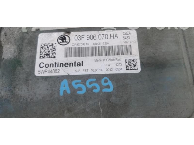 Блок управления двигателем Блок управления 03F906070HA, 5WP44882.   Skoda Rapid (NH)
