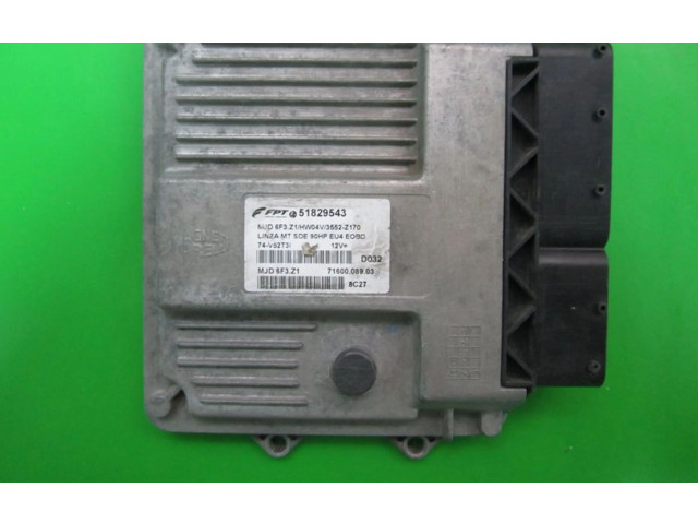Блок управления двигателем Блок управления 51829543, 7160008903 Fiat Linea