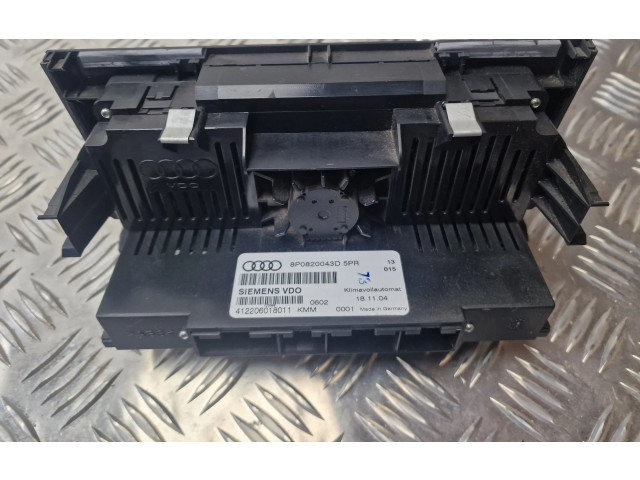 Блок управления климат-контролем 8P0820043D Audi A3 S3 8P