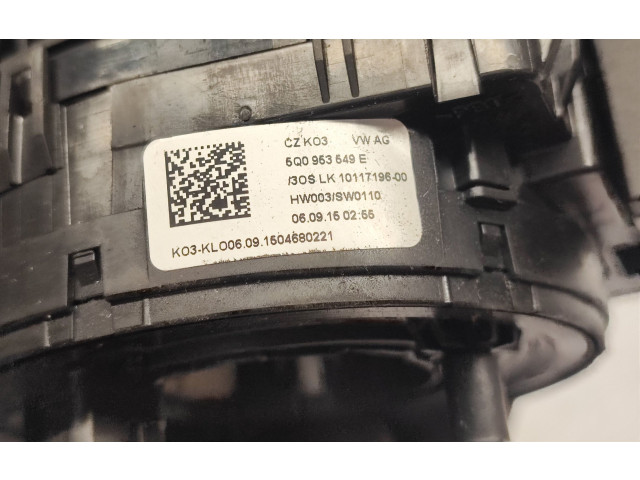 Подрулевой шлейф SRS 5Q0953507GK, 5Q0953549E Volkswagen Golf VII