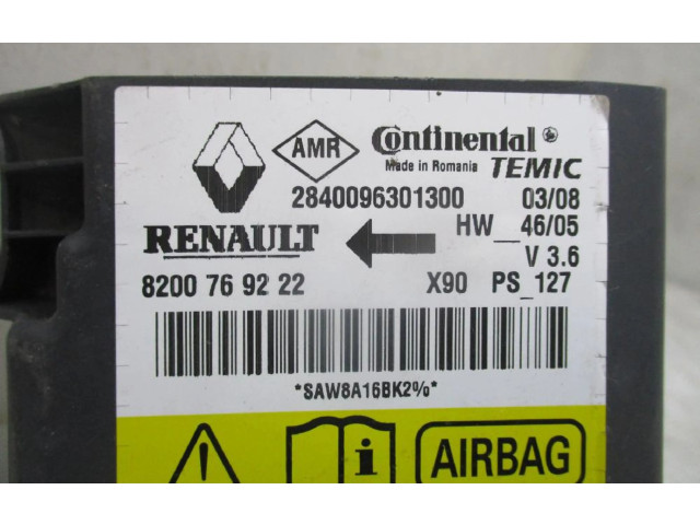 Блок управления надувных подушек 8201163278, 8201163278   Dacia Logan I