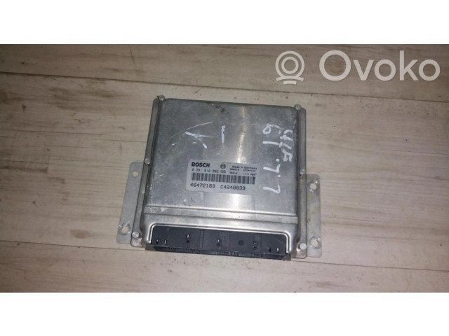 Блок управления двигателя 0281010002, 46472183 cc424b839 28sa Fiat Multipla